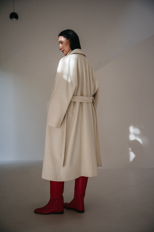 Muran coat raw wool