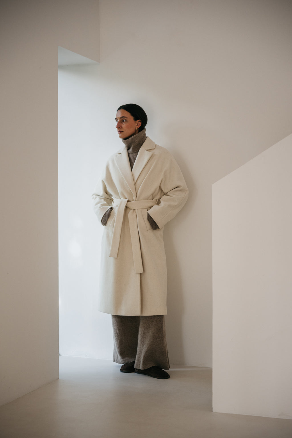 Muran coat raw wool